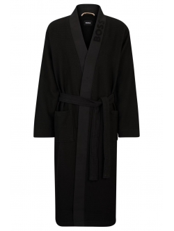 BOSS Waffle kimono-morgenkåbe til herre – sort – aktive størrelser M og XL