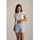 JBS blå bambus-pyjamasshorts kvinder - S-2XL