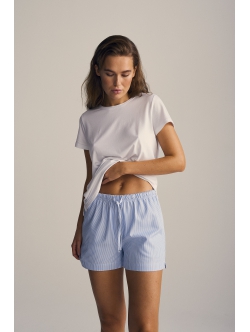 JBS blå bambus-pyjamasshorts kvinder - S-2XL