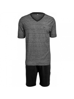 JBS mørkegrå pyjamassæt med T-shirt og shorts til herre – størrelser S, M og 3XL