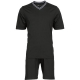 JBS sort pyjamassæt med V-hals T-shirt og shorts til herre – størrelser S til 3XL