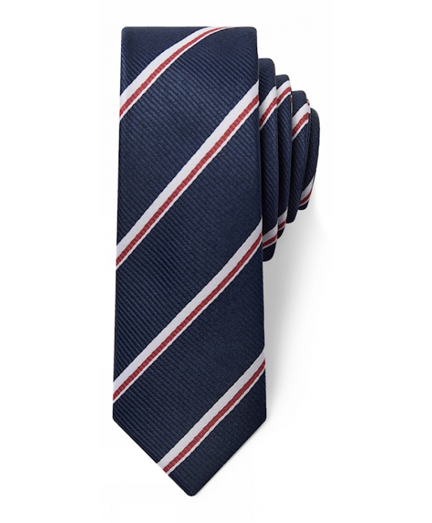 Connexion Tie slips 5cm i navy m. striber til herre