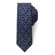 Connexion Tie slips 5cm i navy m. mønster