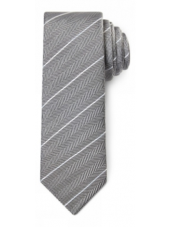 Connexion Tie slips 5cm i grå m. striber