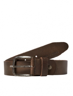JACK & JONES Jacpaul læderbælte – Castlerock/brun – størrelse 100