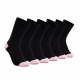 iZ Sock 6pak bambusstrømper i lyserød hæl og tå