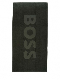 BOSS badehåndklæde – grøn – 100% bomuld – mål 80 x 120 cm
