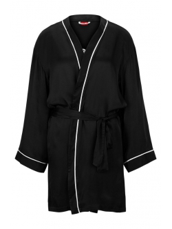 HUGO satina kimono i sort til kvinder