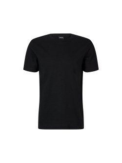 BOSS regular fit T-shirt med jacquardstruktur til herre – sort – aktive størrelser S, M, L, XL, 2XL og 3XL