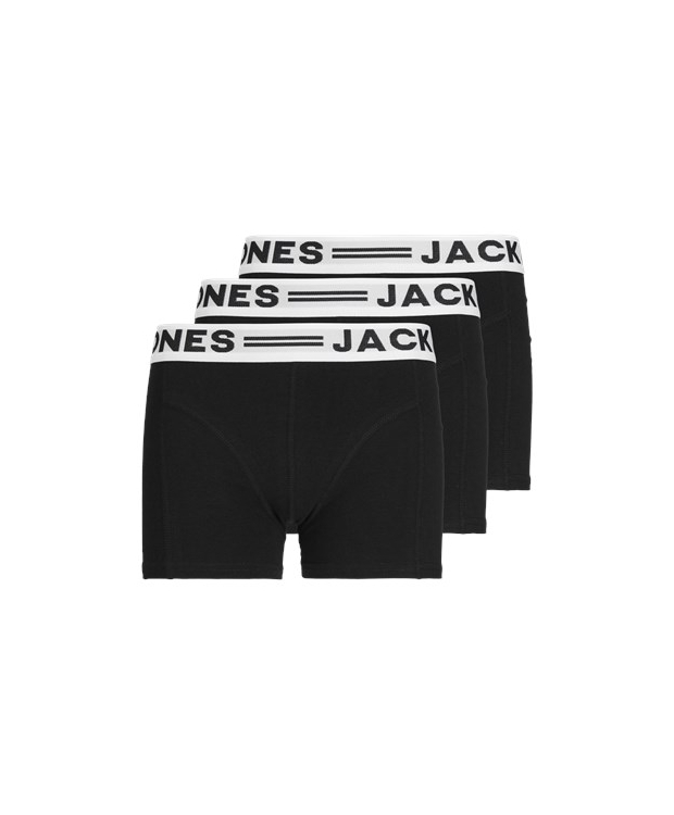 Jack & Jones Junior 3-pak boxershorts m. sort tekst til drenge