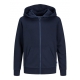 JACK & JONES Junior hættetrøje med lynlås til drenge – navy – aktive størrelser 128, 140, 152, 164 og 176