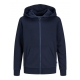 Jack&Jones JJEBRADLEY SWEAT ZIP HOOD NOOS I navy til drenge