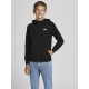 Jack&Jones Junior JCOAIR SWEAT ZIP HOOD NOOS I sort til drenge