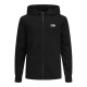 Jack&Jones Junior JCOAIR SWEAT ZIP HOOD NOOS I sort til drenge