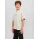 JACK & JONES Junior T-shirt med rund hals til drenge – moonbeam – aktiv størrelse 164