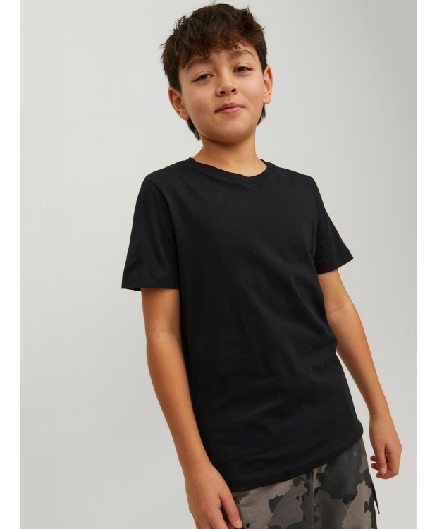 Jack & Jones Junior O-neck t-shirt i sort til drenge