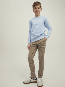 JACK & JONES Junior beige bukser til drenge – aktive størrelser 128, 140, 152, 164 og 176