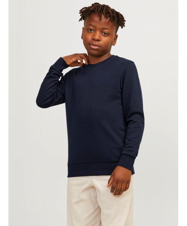 Jack & Jones Junior crew sweatshirt i navy til drenge