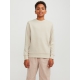 JACK & JONES Junior crew sweatshirt til drenge – moonbeam – aktive størrelser 128, 140, 152, 164 og 176