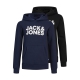 JACK & JONES Junior 2-pak hoodies til drenge – sort og navy – aktive størrelser 128, 140, 152, 164 og 176