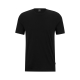 BOSS kortærmet merceriseret t-shirt i sort til herre| Slim fit|