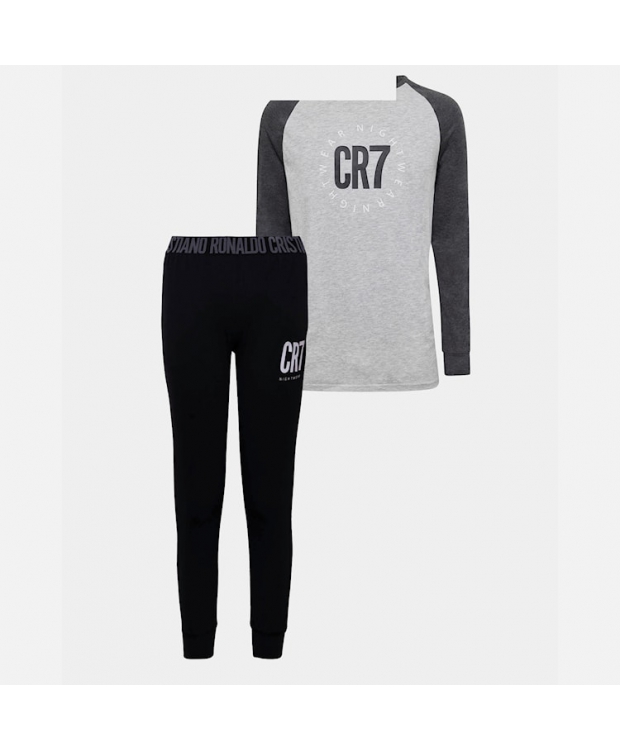 #2 - CR7 pyjamas i grå/sort til drenge