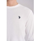 U.S. POLO ASSN Brolin langærmet T-shirt – hvid regular fit – størrelser S og 2XL