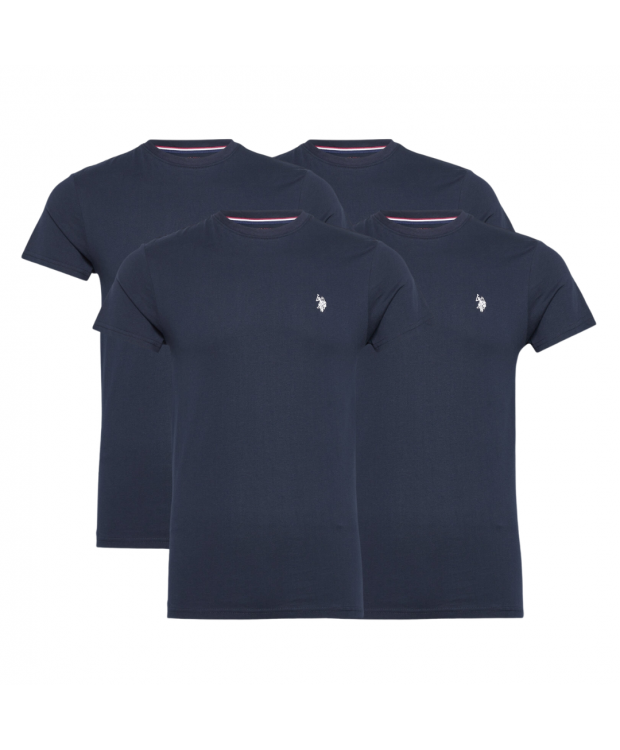 Se U.S POLO ASSN 4pak t-shirt i navy til herre | Regular fit | hos Sokkeposten.dk