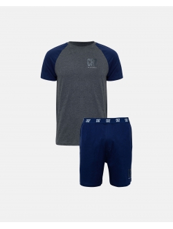 CR7 pyjamassæt til herre i mørkegrå og navy – 100% bomuld – S, M, L, XL og 2XL