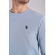 U.S POLO ASSN langærmet t-shirt i lyseblå til herre | Regular fit |