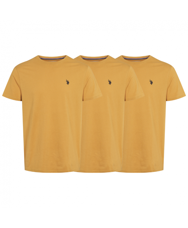 Se U.S POLO ASSN 3pak T-shirt i orange til herre | Regular fit | hos Sokkeposten.dk