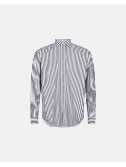JBS vævet pyjamasskjorte i grå og hvid til unisex – S, M, XL, 2XL, 3XL