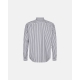 JBS vævet pyjamasskjorte i grå og hvid til unisex – S, M, XL, 2XL, 3XL