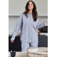 JBS vævet pyjamasskjorte i grå og hvid til unisex – S, M, XL, 2XL, 3XL