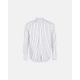 JBS vævet pyjamasskjorte i hvid med striber til unisex – XS, S, M, L, XL, 2XL, 3XL