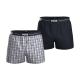 BOSS 2pak multifarvet pyjamasshorts m. logo til herre