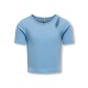 KIDS ONLY KOGNESSA blå cut-out T-shirt piger 110/116-158/164