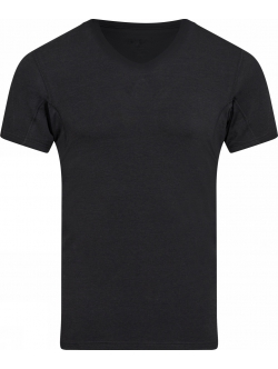 JBS of Denmark svedabsorberende bambus T-shirt med V-hals i sort til mænd str. S-3XL