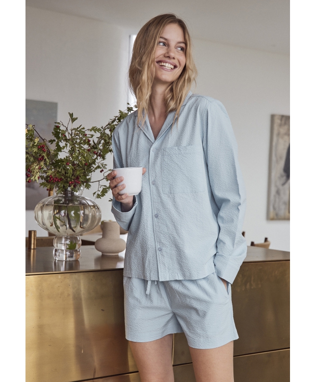 Billede af JBS Of Denmark Women bambus pyjamasshorts i blå til kvinder hos Sokkeposten.dk