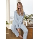 JBS of Denmark Women bambus pyjamasbukser i lyseblå til kvinder str. XS-2XL