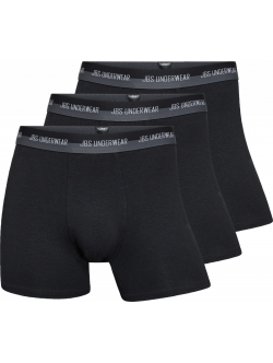 JBS 3-pak hamp boxershorts i sort til mænd str. S-2XL
