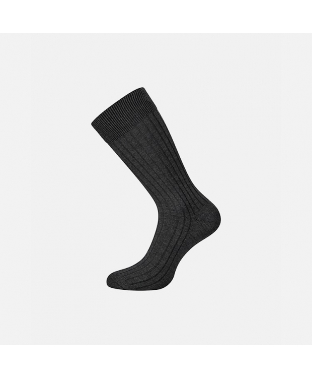 #3 - Egtved Bambus strømper/sokker i mørkegrå til herre