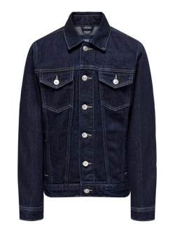 KIDS ONLY KOBDUKE denimjakke i mørkeblå til drenge str. 170