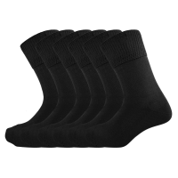 Kilde® Comfort & Diabetes, 6pak bomulds ankelstrømper i sort. Unisex`