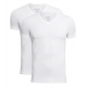 JBS 2-pak bambus t-shirt med V-hals i hvid til herre