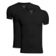 JBS 2-pak bambus t-shirt med V-hals i sort til herre