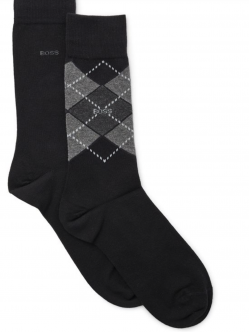 BOSS strømper i sort til unisex, størrelser 39 - 42, 43 - 46