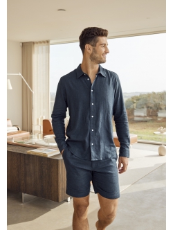 JBS Of Denmark skjorte i navy til mænd, størrelser S, M, L, XL, 2XL, 3XL