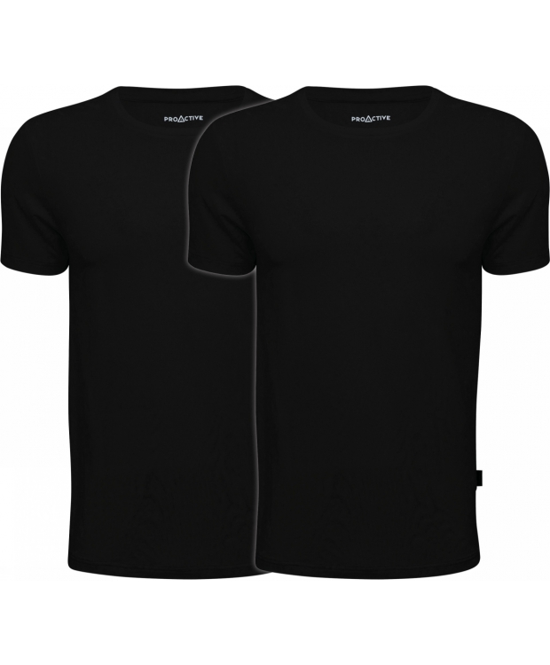 ProActive 2-Pak Bambus T-Shirts i Sort til Herre – Bløde & Åndbare billede