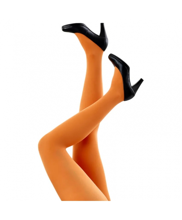 Billede af Festival strømpebukser Amelie Capri 40den i orange til kvinder